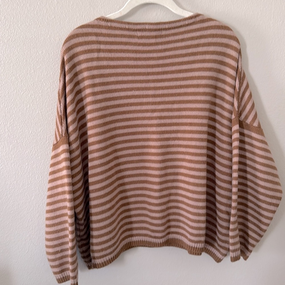 CJLA Brown Stripe Sweater size M - Picture 3 of 4